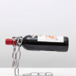 Innovative Metal Chain Wine Stand | Intriguing Home Decor Accent