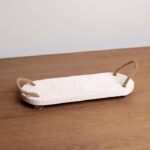 Stylish Oval Stone Tray - 30 cm x 12 cm