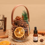 Portable Leather Aromatherapy Diffuser – Cinnamon Scent | Compact Glass Design