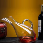 European Style U-Shaped Crystal Wine Decanter & Glass Set – 1700ml Transparent Glass Wine Pot with Handle | Elegant Bar & Family Accessories