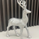 Silver Glitter Reindeer – Elegant Holiday Decoration