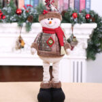Festive Santa Claus & Snowman Standing Figurines - Christmas Doll Ornaments for Kids & Home Decor