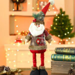 Festive Santa Claus Standing Figurines - Christmas Doll Ornaments for Kids & Home Decor