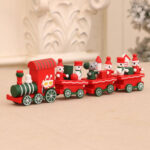 Red Wooden Little Train Ornament - Christmas Dashboard Decoration by Holdream