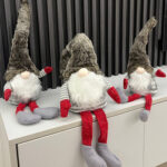 Sitting Santa Dwarf with Long Hat & Dangling Legs – Festive Decor (70cm, 60cm, 40cm)