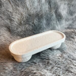 Elegant Oval Decorative Stone Tray - 28x11x6.5 cm