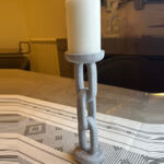 Gray Chain-Shaped Candle Holder