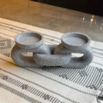 Elegant Gray Chain-Shaped Candle Holder