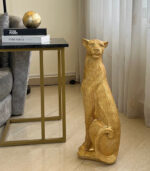 Majestic Golden Panther Statue