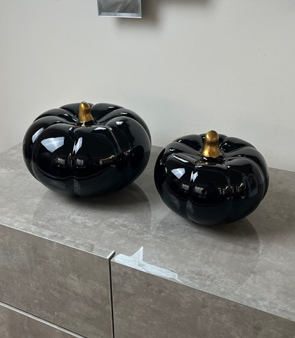 Black Ceramic Pumpkin