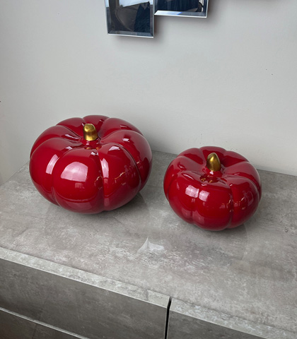 Red Ceramic Pumpkin