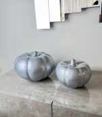 Silver Ceramic Pumpkin