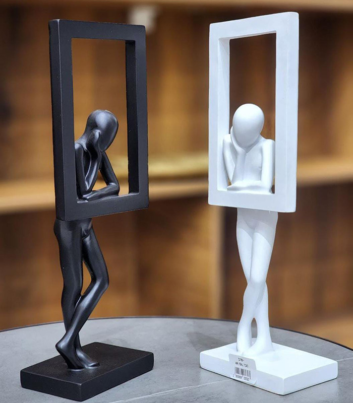Thinker on Window Statue