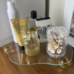 Glass Tray with Crystal Base