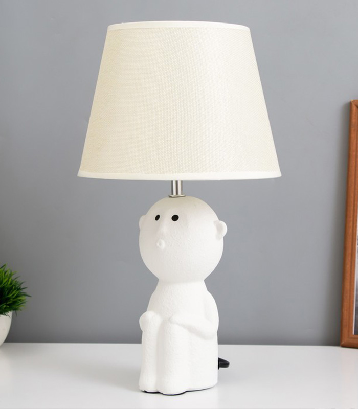 Modern White - Gray Ceramic Table Lamp