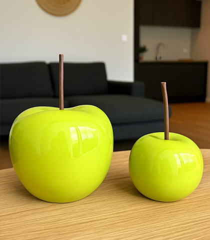 Elegant Green Apples Ceramic Set