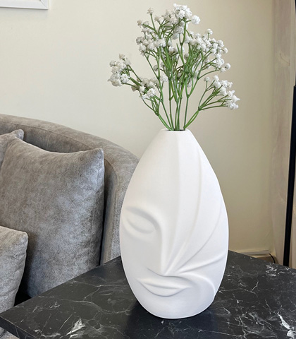 Modern Face-Shaped Ceramic Vase