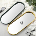 Elegant Oval Acrylic Mirror Tray