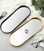 Elegant Oval Acrylic Mirror Tray