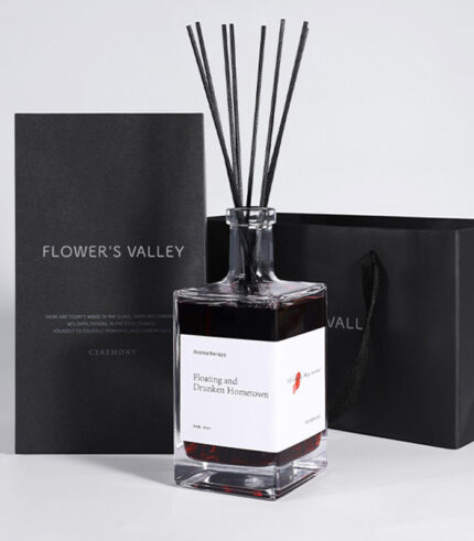 Square Luxury Reed Diffuser Glass Bottle