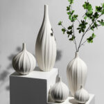 Modern Ceramic Garlic Shaped Flower Vase
