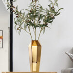 Tall Golden Ceramic Vase