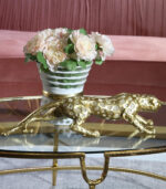 Leopard Sculpture Resin Showpiece