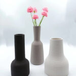 Modern Ceramic Vases – 3 Shapes & Colors (White, Black, Gray) | Minimalist Home Decor