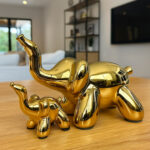 Gold Elephant Statue