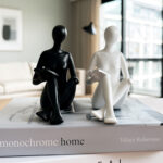 Elegant Woman Reading a Book Figurine