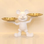 Modern Mickey Mouse Statue with Dual Trays