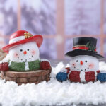 Glowing Resin Snowman Doll