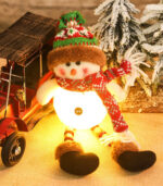 LED Christmas Tree Decorations – Cartoon Santa & Snowman Ornaments for Holiday Décor - Image 2