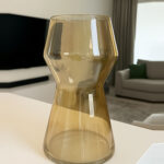 Modern Glass Vase – Amber Color