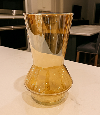 Modern Glass Vase – Amber Color