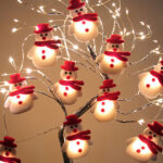 Snowman LED Christmas Tree Garland Lights