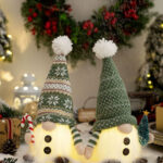 Light-Up Green Gnome Christmas Decorations