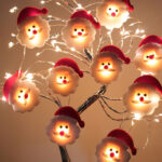 Santa Christmas Tree LED Garland String Lights