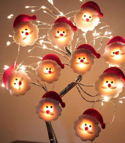 Santa Christmas Tree LED Garland String Lights