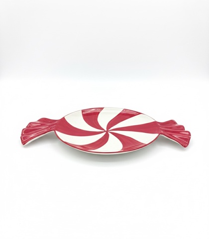 Large Candy-Shaped Christmas Decoration Plate