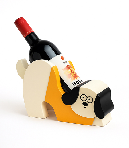 Dog Wine Holder Statue