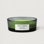 Green Oval Glass Candle