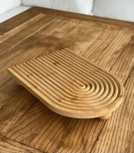 Oval Bamboo Tray with Base