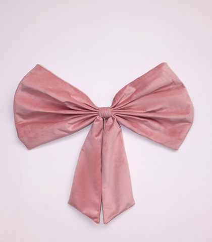 Pink Velour Christmas Bow