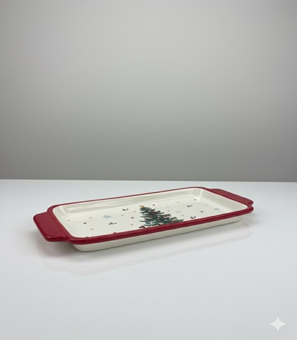 Large Rectangular Christmas Serving Platter