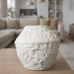 Modern Beige Ceramic Jar Vase