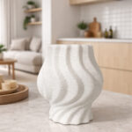 Small Modern White Ceramic Vase