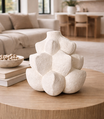 Modern Beige Ceramic Vase