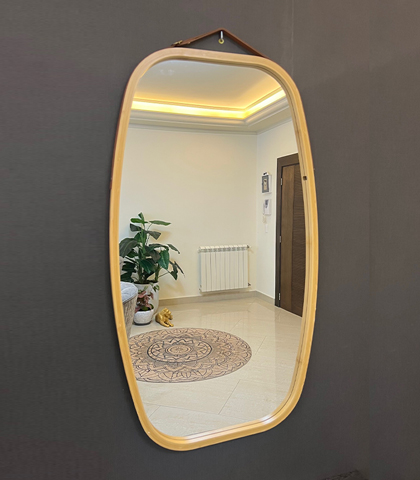 Mirror with Wooden Frame