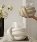 Ceramic Knotted Tissue Box